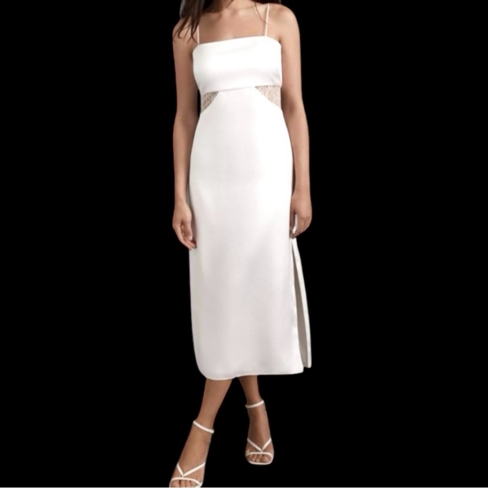 Sachin &. Babi Anthropologie Jane Lace Cutout Midi Dress In Ivory Bridal NWT